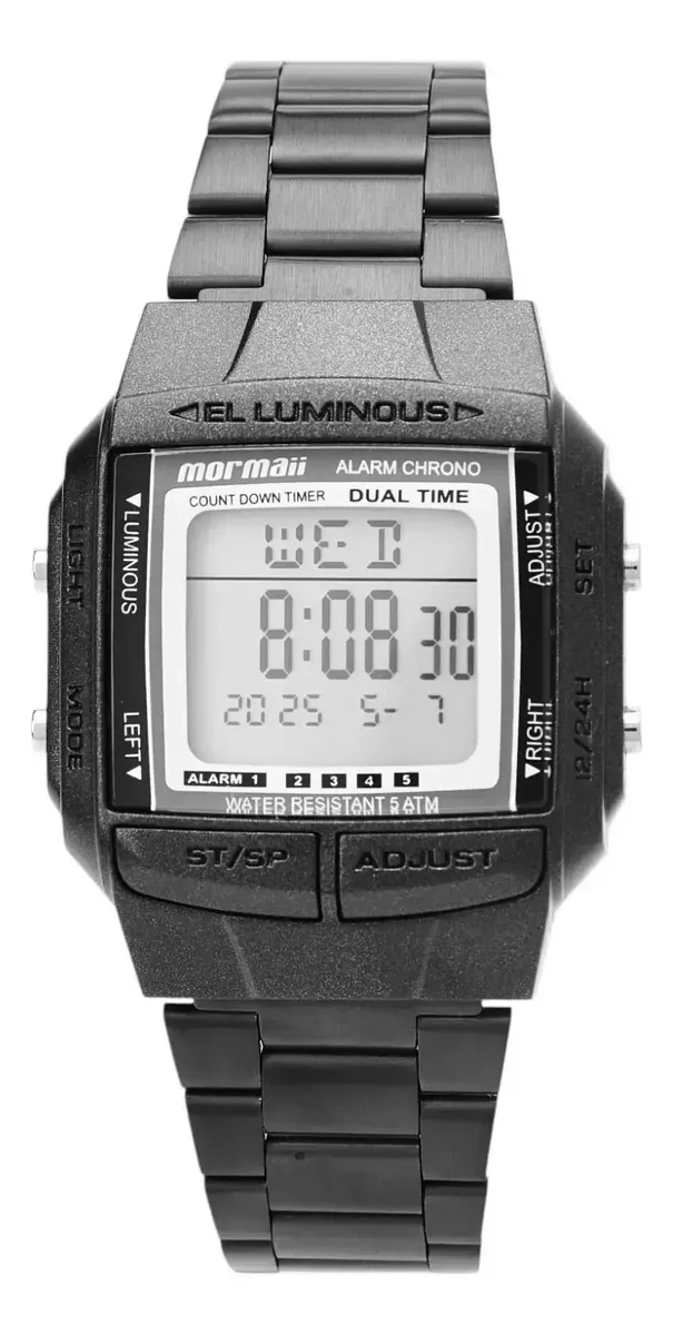 Relógio Feminino Vintage Mo04001c/7p Com 5 Atm Preto Mormaii — foto 3 de 8