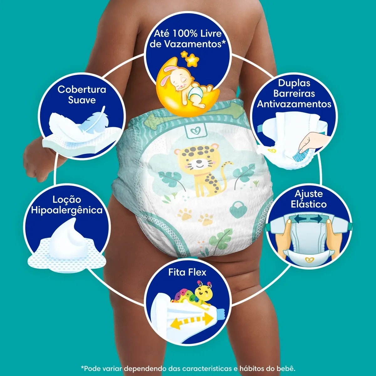 Fralda Pampers Confort Sec Tamanho G 128 Unidades — foto 4 de 8