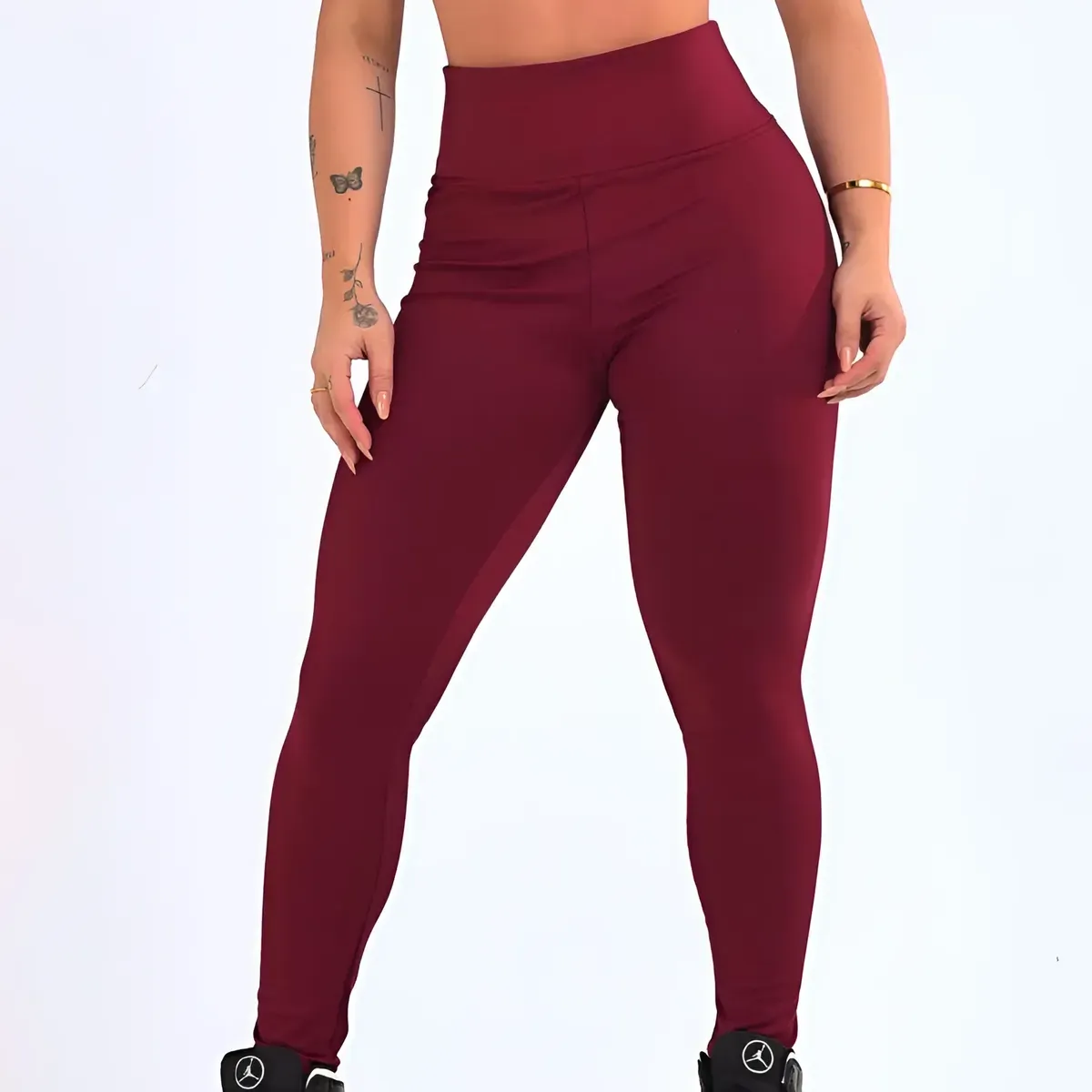 Calça Legging Leg Zero Transparência Cintura Alta Academia — foto 2 de 5