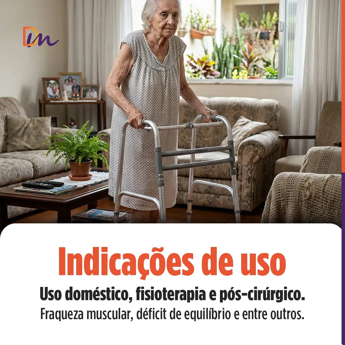 Andador Idoso Adulto Leve Articulado 3 Barras Até 150kg — foto 6 de 7