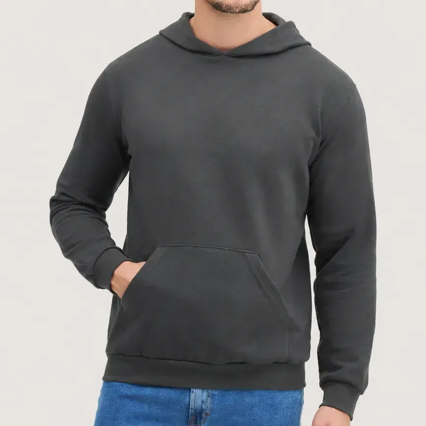 Blusa Moletom Canguru Masculina Com Capuz Casual Slim — foto 3 de 6