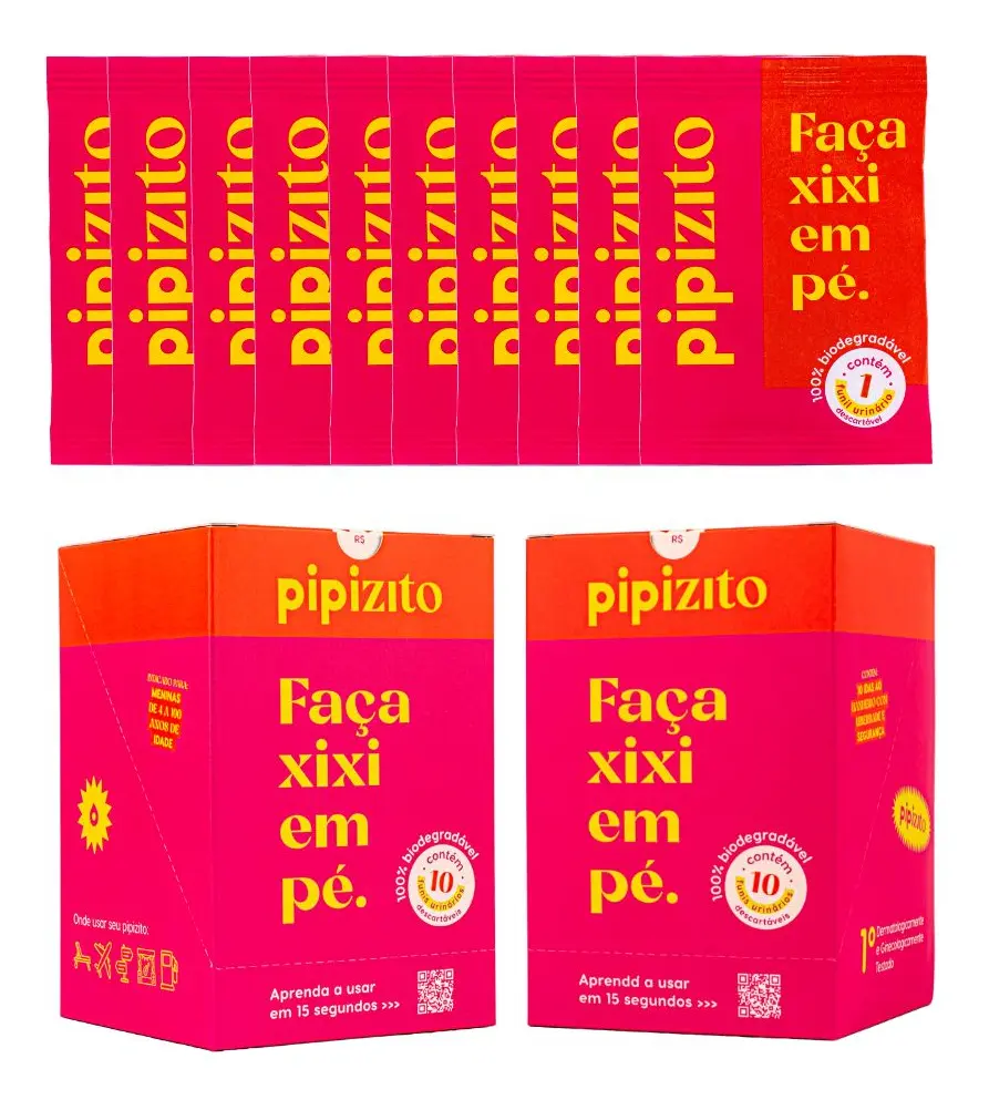 Novo Pipizito Funil Urinário Descartável - 30 Unidades