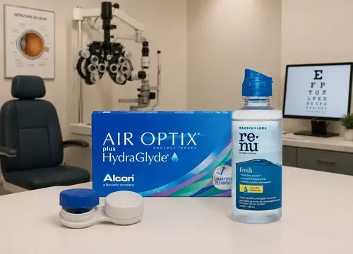 Lentes De Contato Alcon Air Optix Plus Hydraglyde Com Grau