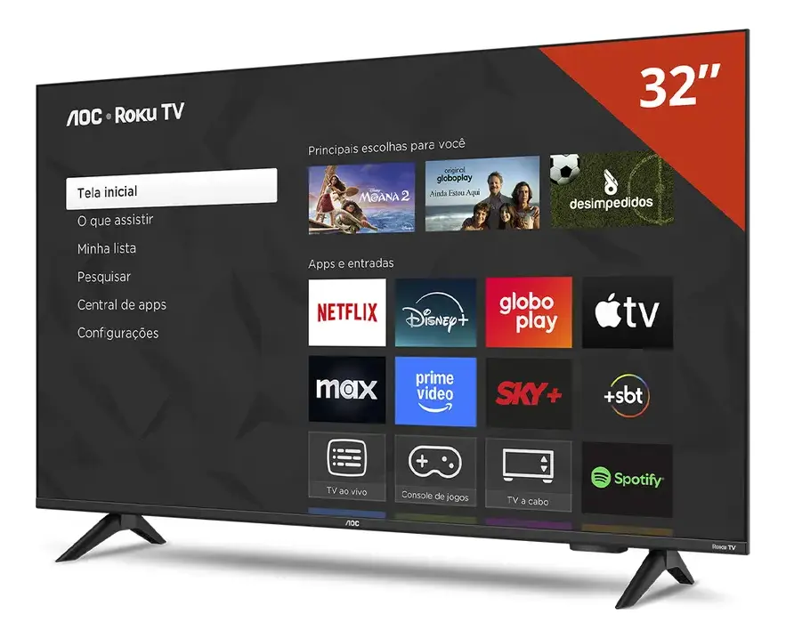 Smart Tv Aoc Dled 32 Wi-fi Roku Tv Quad Core 32s5155/78g — foto 7 de 8