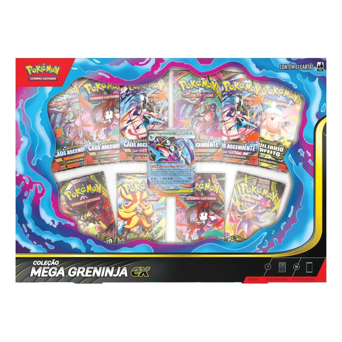Pokémon TCG Box Mega Greninja ex Coleção Original Copag Portugues — foto 8 de 8
