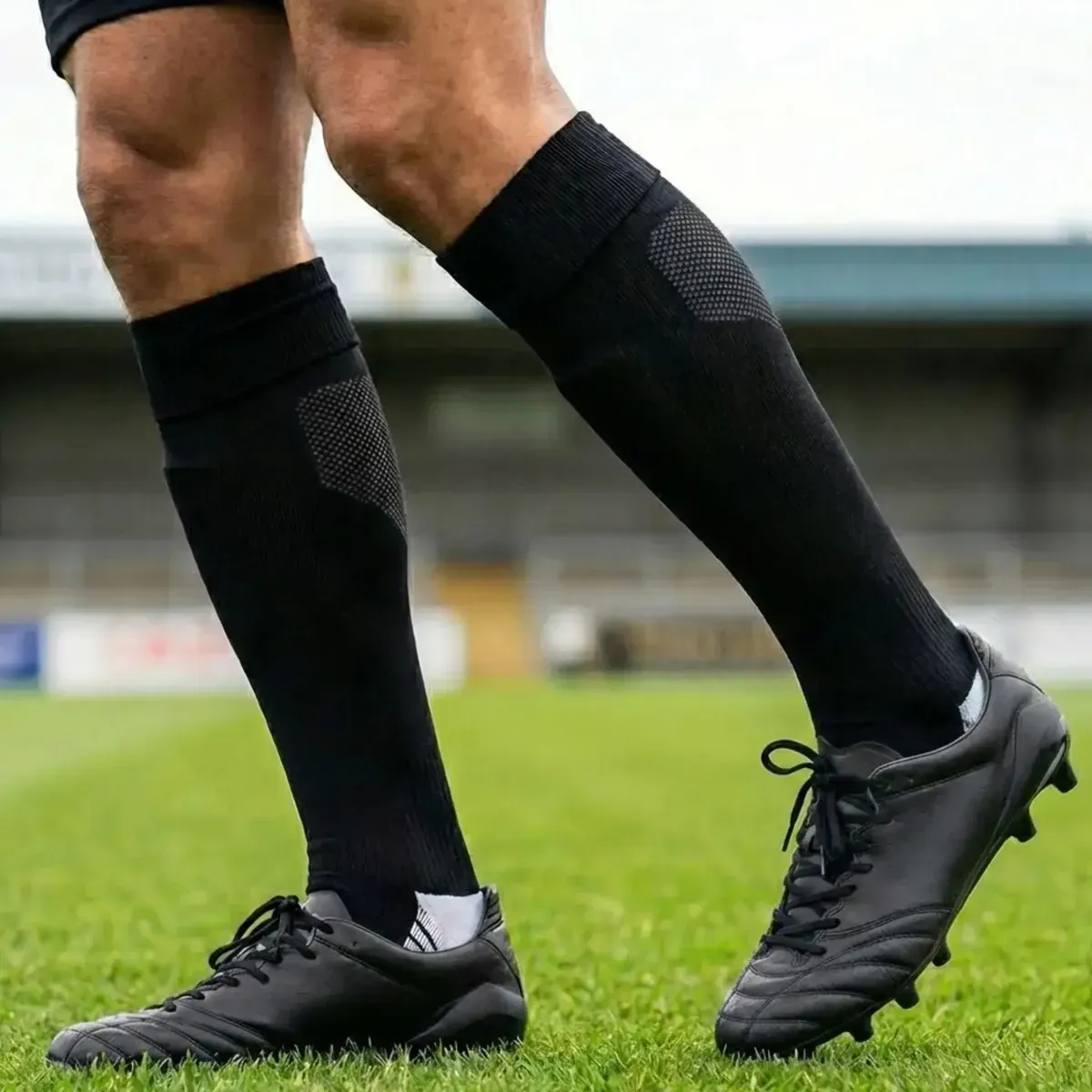 Kit 2 Pares Meião Futebol Profissional Hoahi Cano Longo Cor Preto Tamanho 39/43 — foto 5 de 7