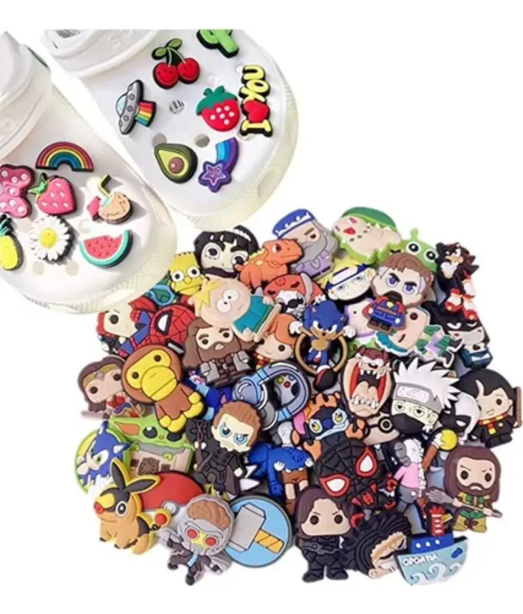 Kit 100 Pcs Pins Botons Para Crocs Aleatório Pronta Entrega
