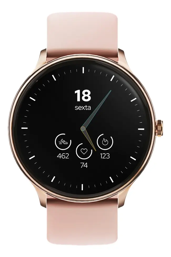 Smartwatch Wb Redondo 46mm, Tela 1,39 Fitness Tracker Rosa — foto 3 de 8