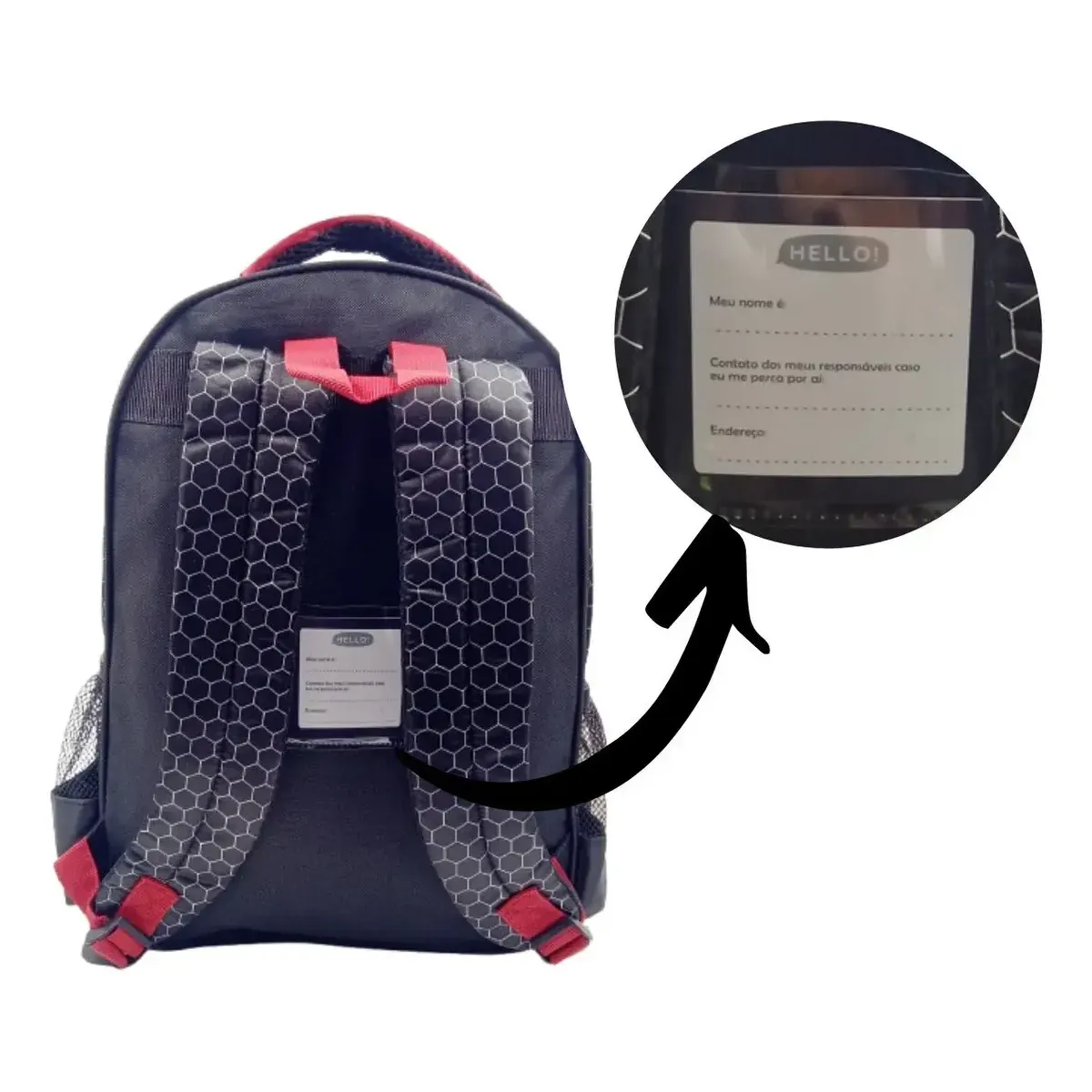 Mochila Escolar Menino Denlex Aranha Cor Preto 17L Zíper 5 Bolsos — foto 6 de 8
