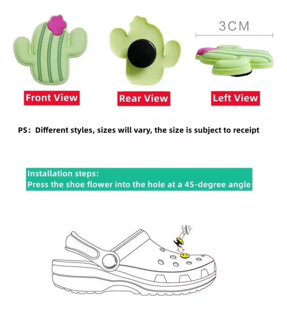 Kit 100 Pcs Pins Botons Para Crocs Aleatório Pronta Entrega — foto 5 de 8
