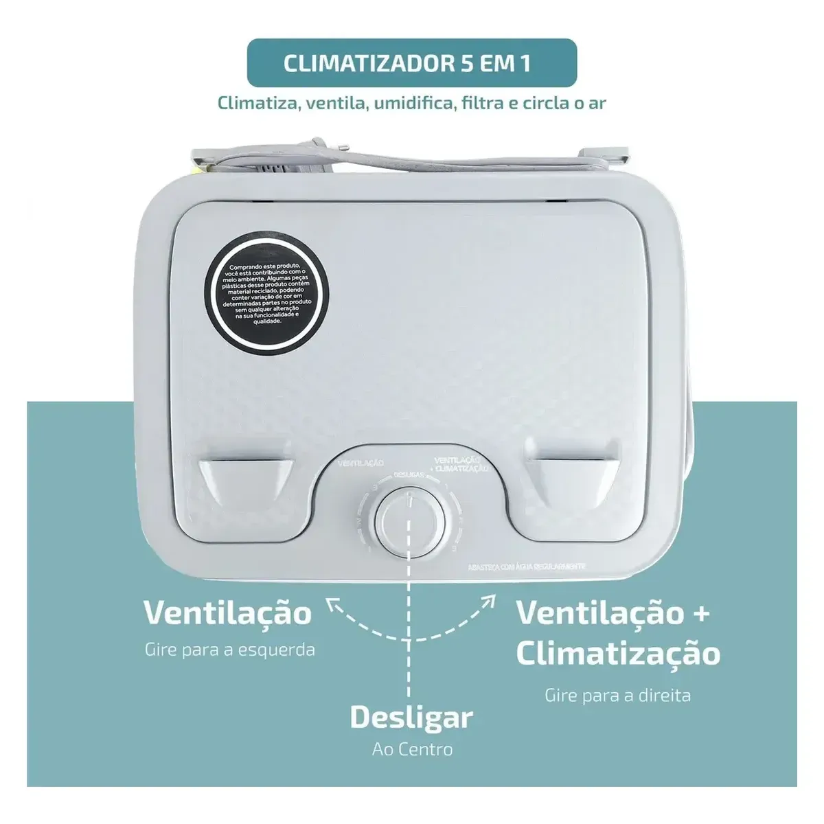 Climatizador Portátil 16 Litros 130w Ventisol Clin16 Cor Cinza — foto 6 de 8