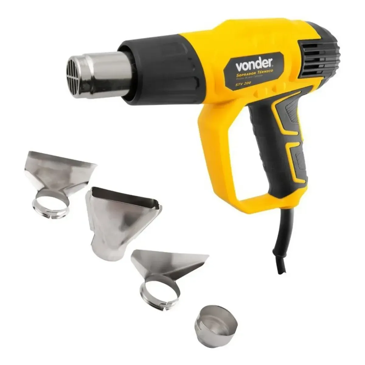 Soprador Térmico Pistola Vonder Ar Quente 3 Estágios 2000w Profissional Acessórios Voltagem — foto 2 de 8