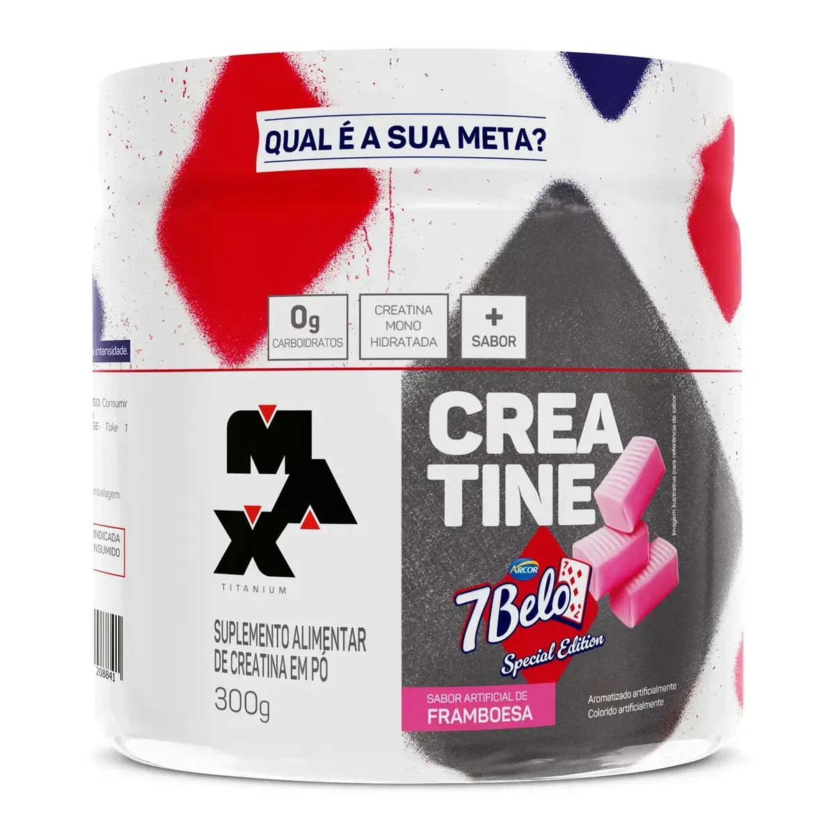 Creatina 7 Belo 300g Creatina Monohidratada Sabor Framboesa Força Energia Alta Performance Treino — foto 3 de 8