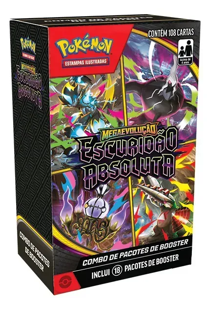 Combo de Booster Pokémon ME05 Escuridão Absoluta - 108 Cartas — foto 2 de 8