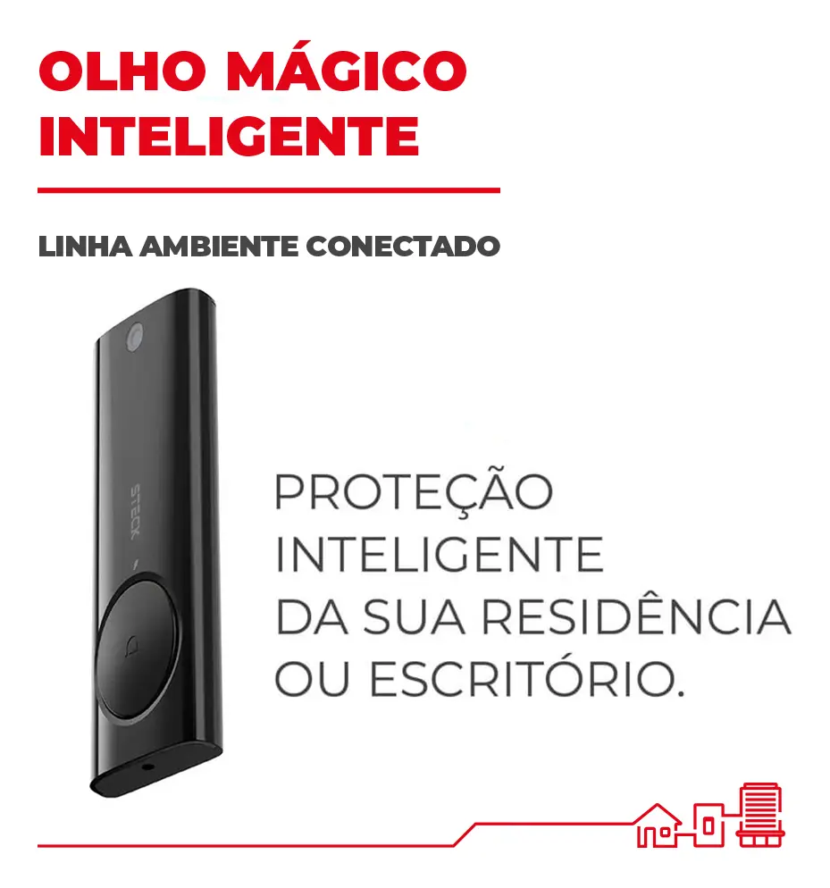 Porteiro Olho Mágico Inteligente Steck Preto 220 — foto 7 de 8