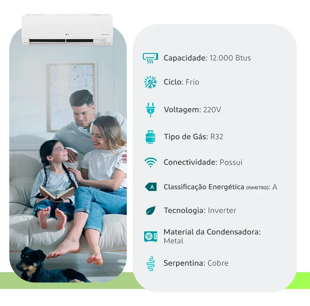 Ar-condicionado Lg Split Hi Wall Inverter 12.000 Btus Frio — foto 5 de 8