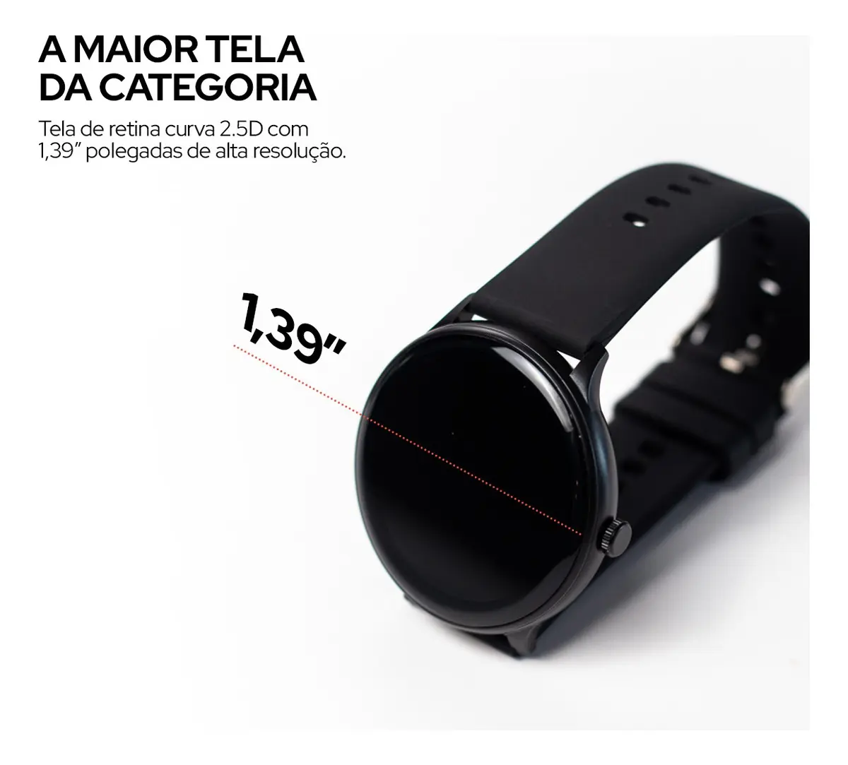 Smartwatch Wb Redondo 46mm, Tela 1,39 Fitness Tracker Rosa — foto 7 de 8