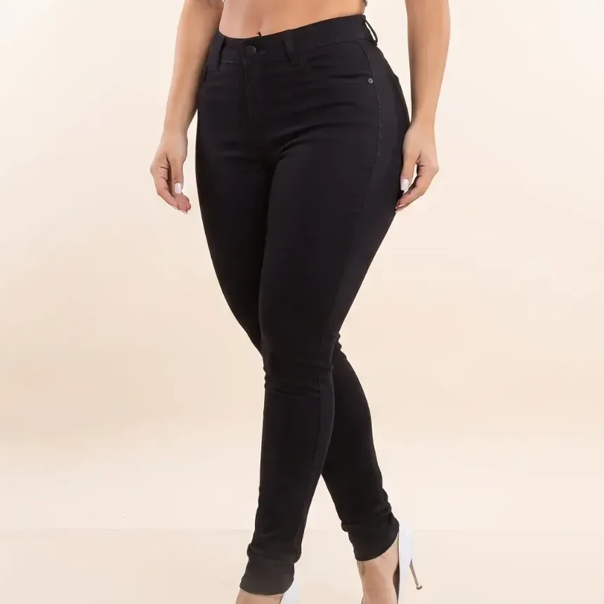 Calça Jeans Preto Feminina Empina Bumbum Cintura Alta Lycra — foto 7 de 7