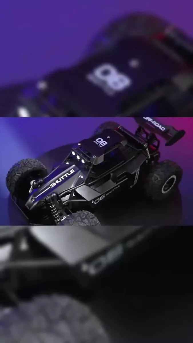 Carrinho Controle Remoto Recarregável Grande Off Road Cross Preto 2 x Baterias-Brastoy — foto 4 de 7