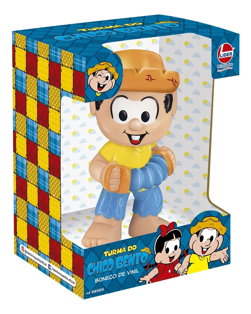Figura Líder Brinquedos Turma Da Mônica Chico Bento 3014 — foto 3 de 8