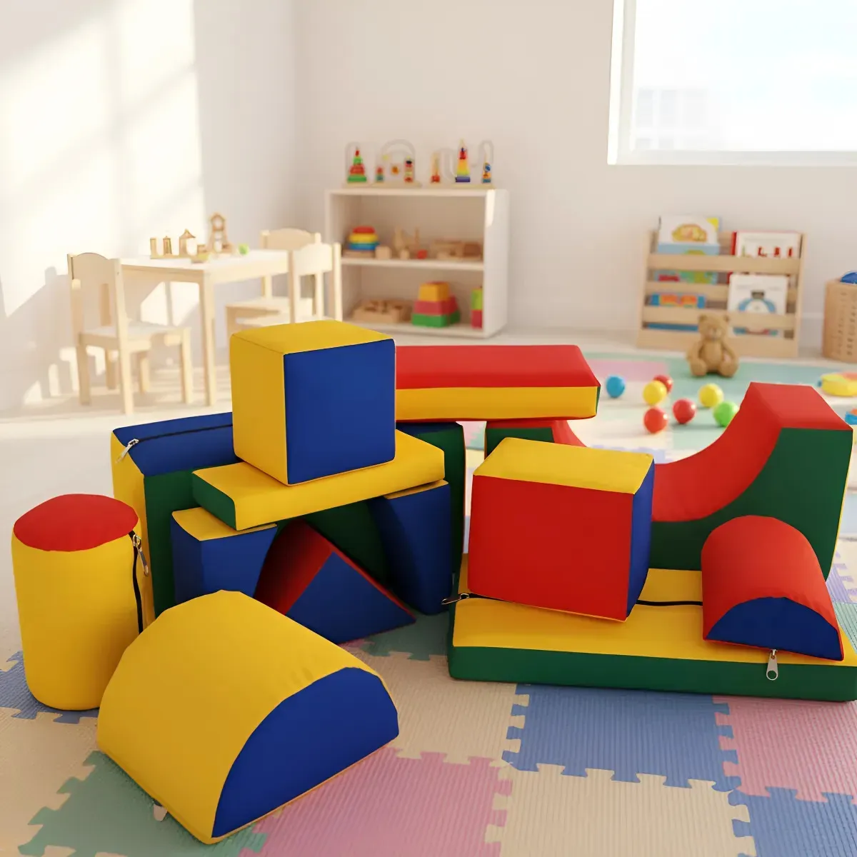 Blocos Espumado Para Atividades Infantil 9 Unidades Lúdico