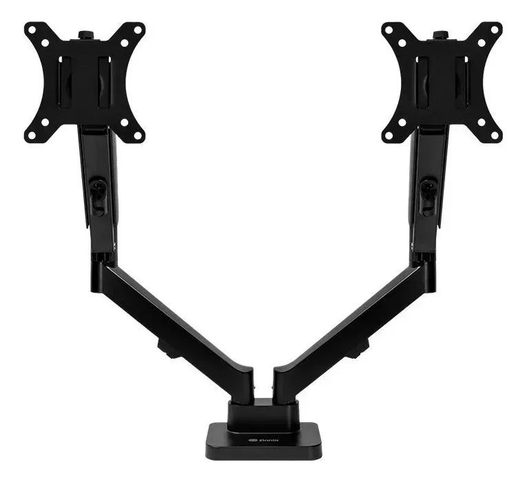 Suporte Articulado com Pistão a Gás Para Dois Monitores Zinnia Nimbo 210 Preto 13 a 32 Pol com Braços Articulados e Design Discreto — foto 2 de 7