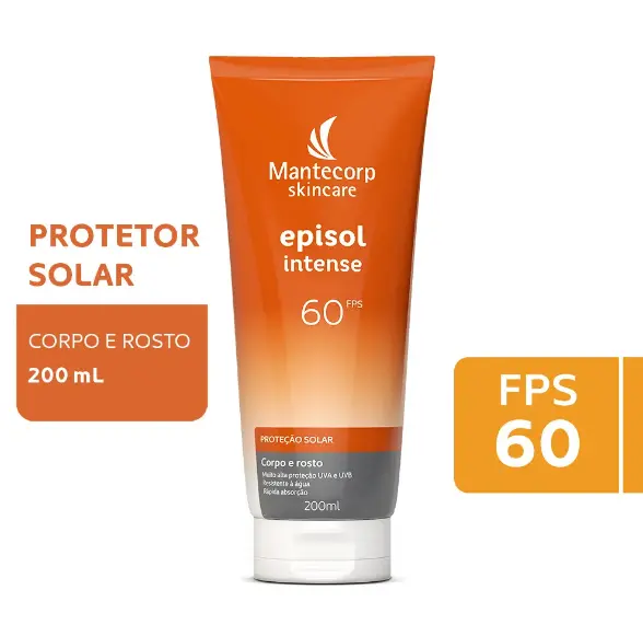 Protetor Solar Episol Intense rosto e corpo FPS60 200mL Mantecorp Skincare — foto 4 de 8