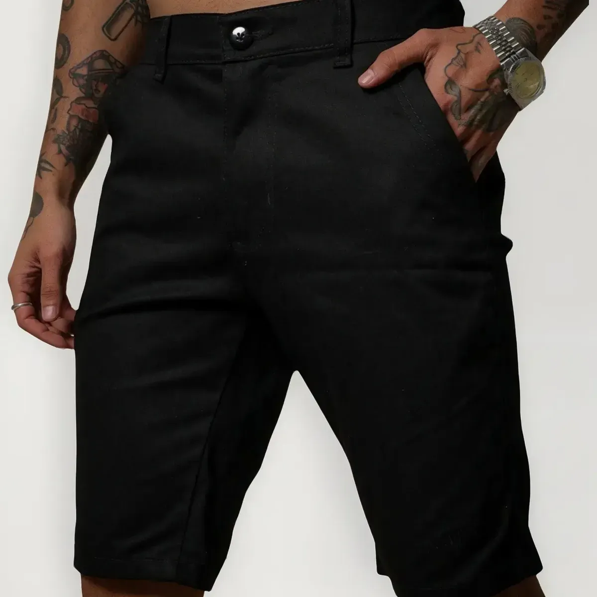 Bermudas Masculina Slim Com Lycra — foto 4 de 4