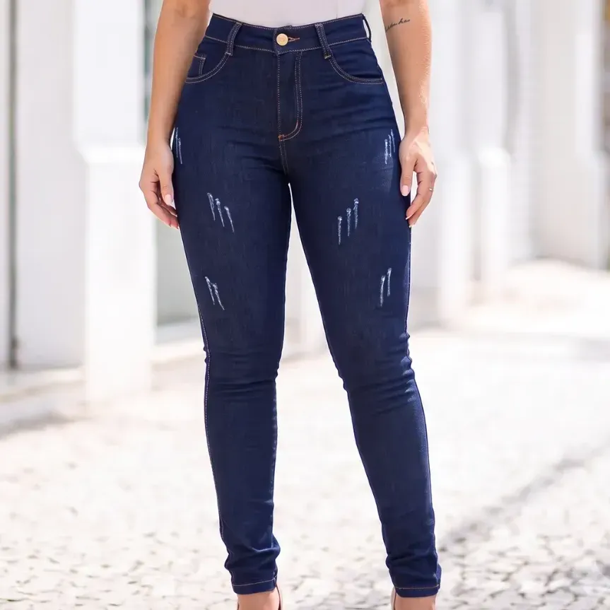 Calça Jeans Preto Feminina Empina Bumbum Cintura Alta Lycra — foto 6 de 7