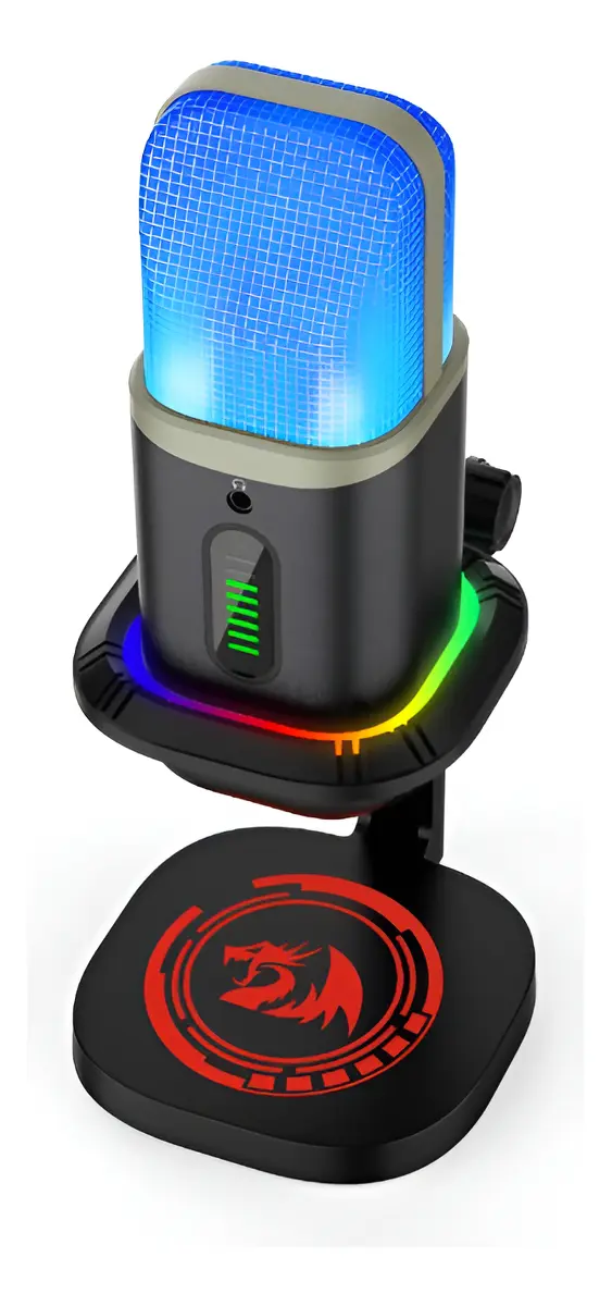 Microfone Gamer Redragon Echowave RGB Preto Condensador — foto 3 de 7