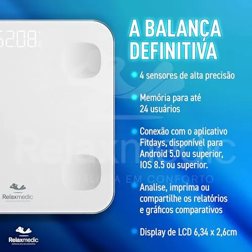 Balança Digital Go Balance Relaxmedic — foto 3 de 8