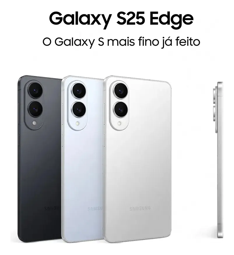 Celular Samsung Galaxy S25 Edge 5g, 512gb, 12gb Ram, Câmera Dupla De Até 200mp, Tela Grande De 6.7 - Titânio Jetblack — foto 6 de 7