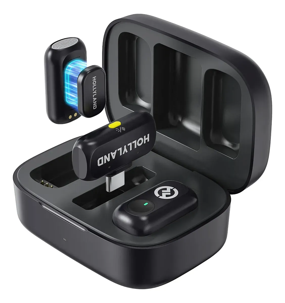 Microfone Hollyland Lark A1 Duo Usb-c cor Preto — foto 7 de 7