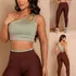 Conjunto Fitness Top Nula Manga E Calça Academia Bicolor — foto 2 de 7