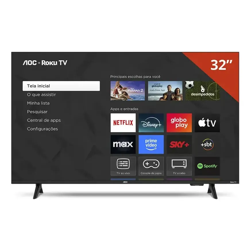 Smart Tv Aoc Dled 32 Wi-fi Roku Tv Quad Core 32s5155/78g — foto 4 de 8
