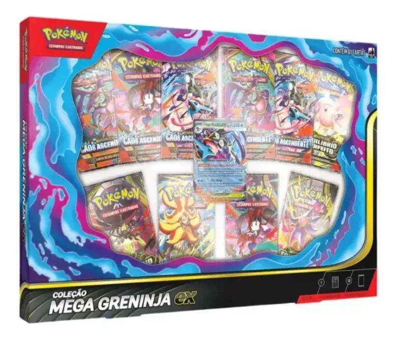 Pokémon TCG Box Mega Greninja ex Coleção Original Copag Portugues