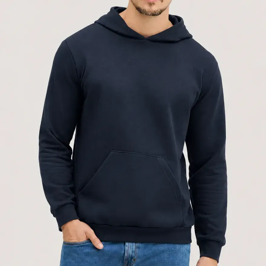 Blusa Moletom Canguru Masculina Com Capuz Casual Slim — foto 2 de 6