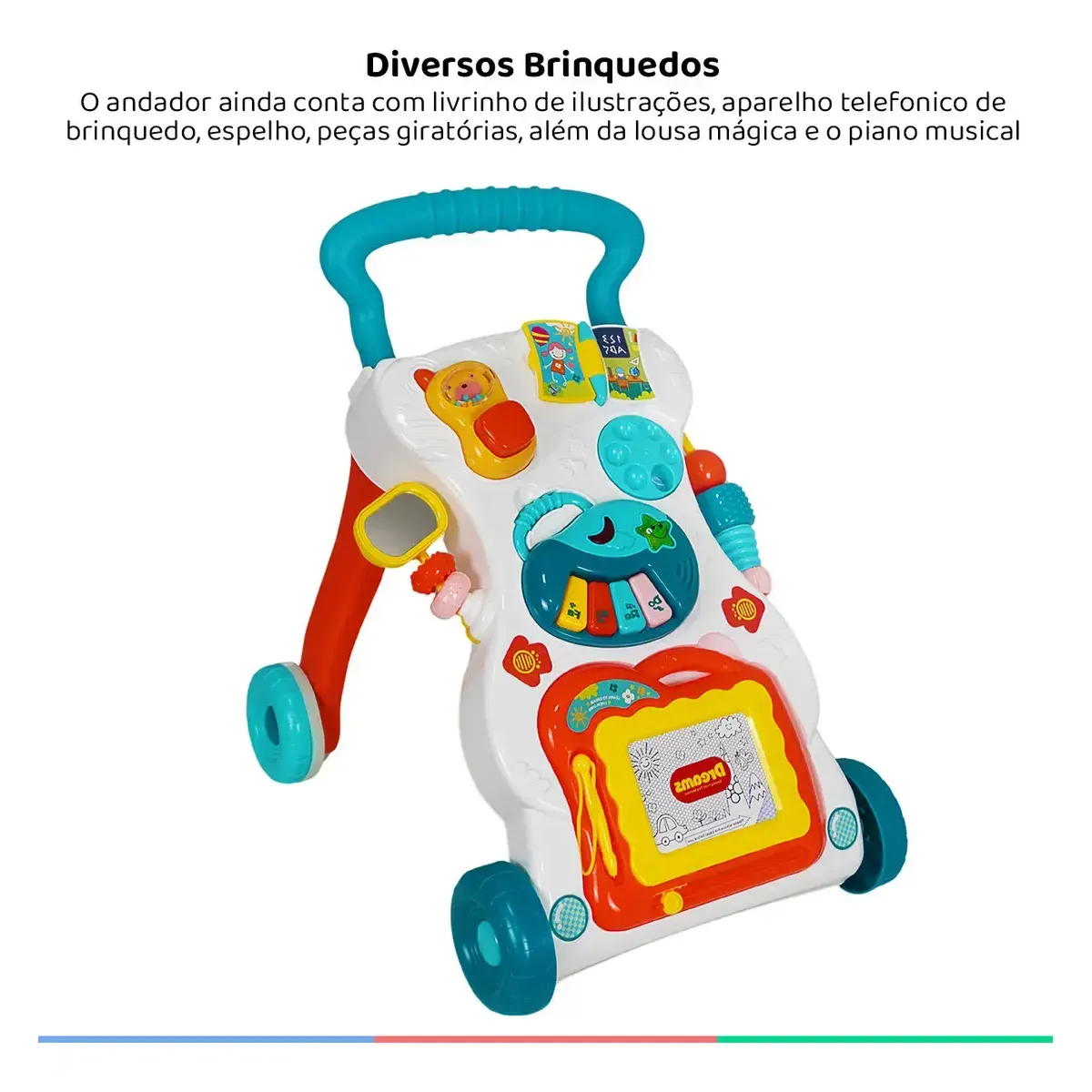 Andador Infantil Centro De Atividade Musical Com Luz E Som — foto 6 de 8