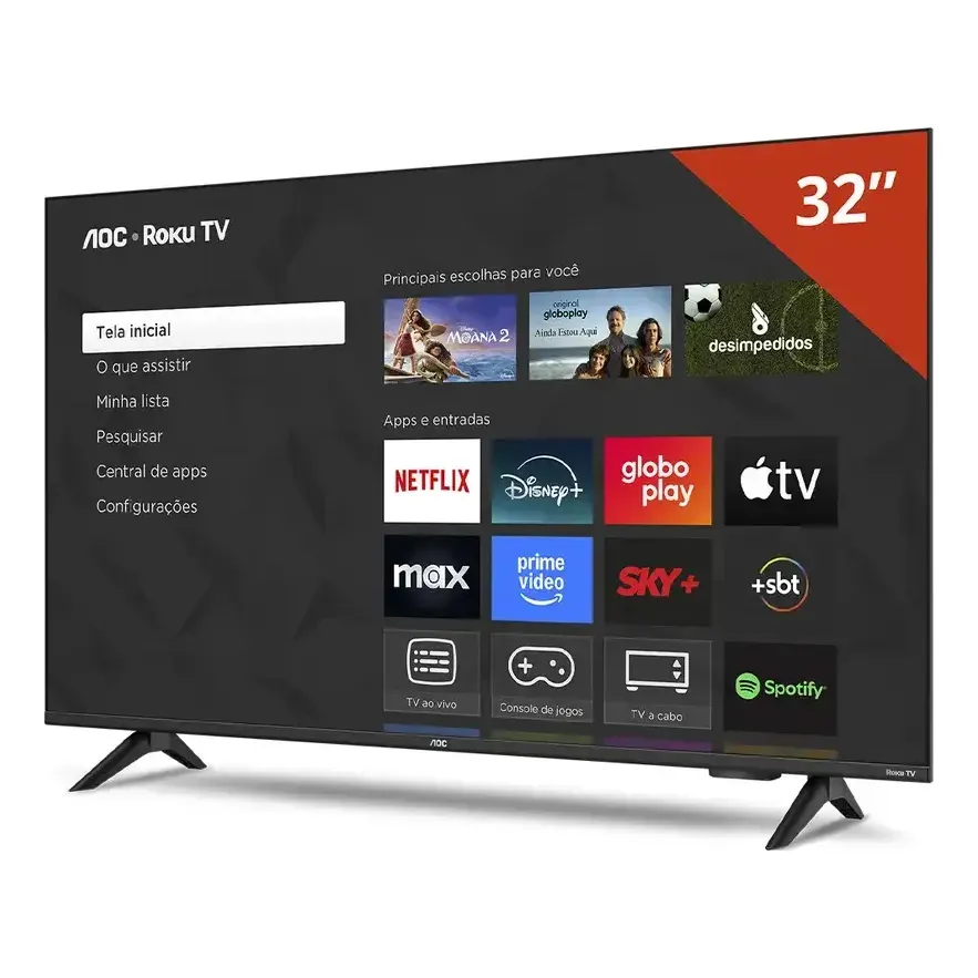 Smart Tv Aoc Dled 32 Wi-fi Roku Tv Quad Core 32s5155/78g — foto 6 de 8
