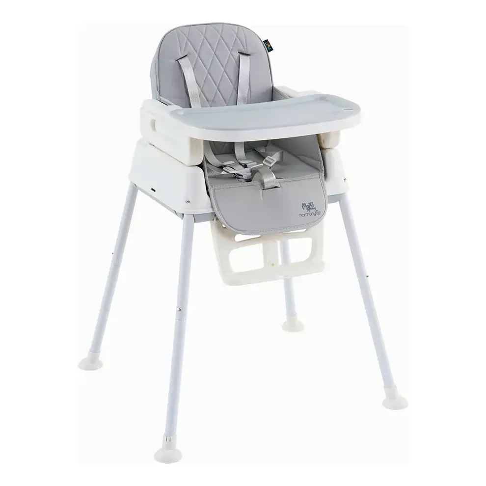 Cadeira De Alimentação Infantil 3 Em 1 Harmony Maxi Baby - Cinza — foto 2 de 7