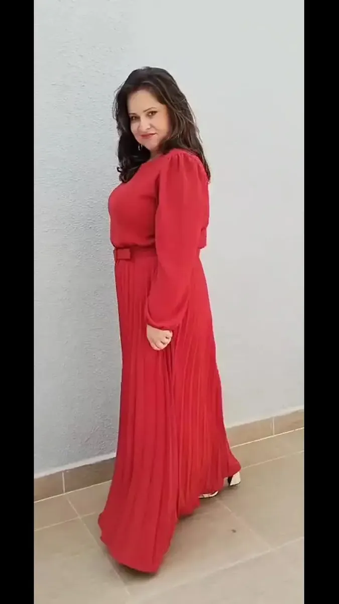 Vestido Longo Festa Saia Plissada Moda Evangelica Premium — foto 4 de 7