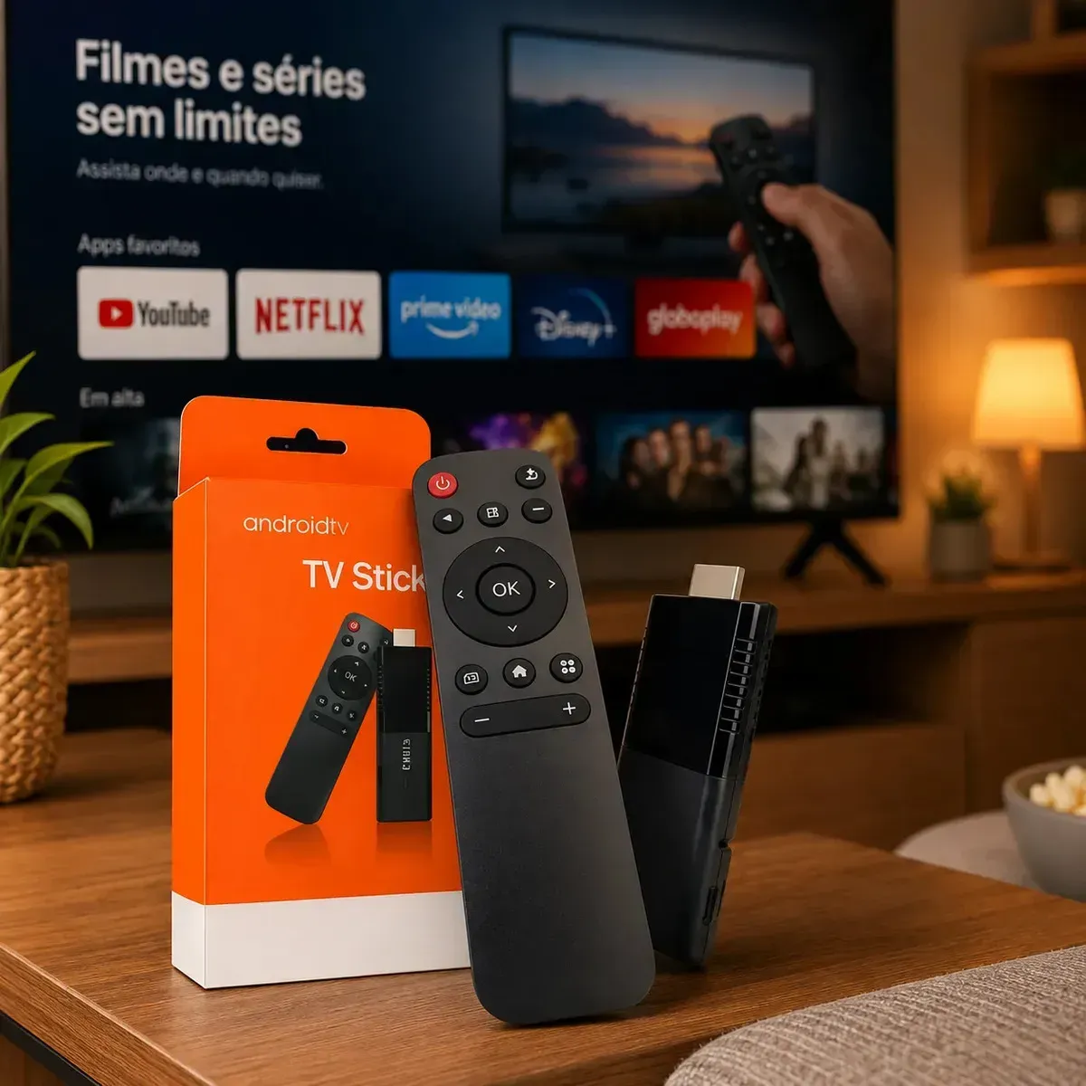 Tv Stick 4k Android Chromecast Smart Hdmi Wifi Ao Vivo Preto Padrão — foto 2 de 7