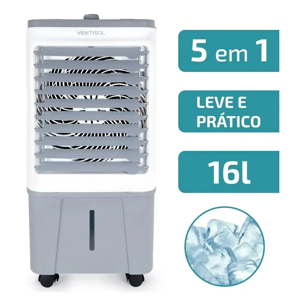 Climatizador Portátil 16 Litros 130w Ventisol Clin16 Cor Cinza — foto 2 de 8