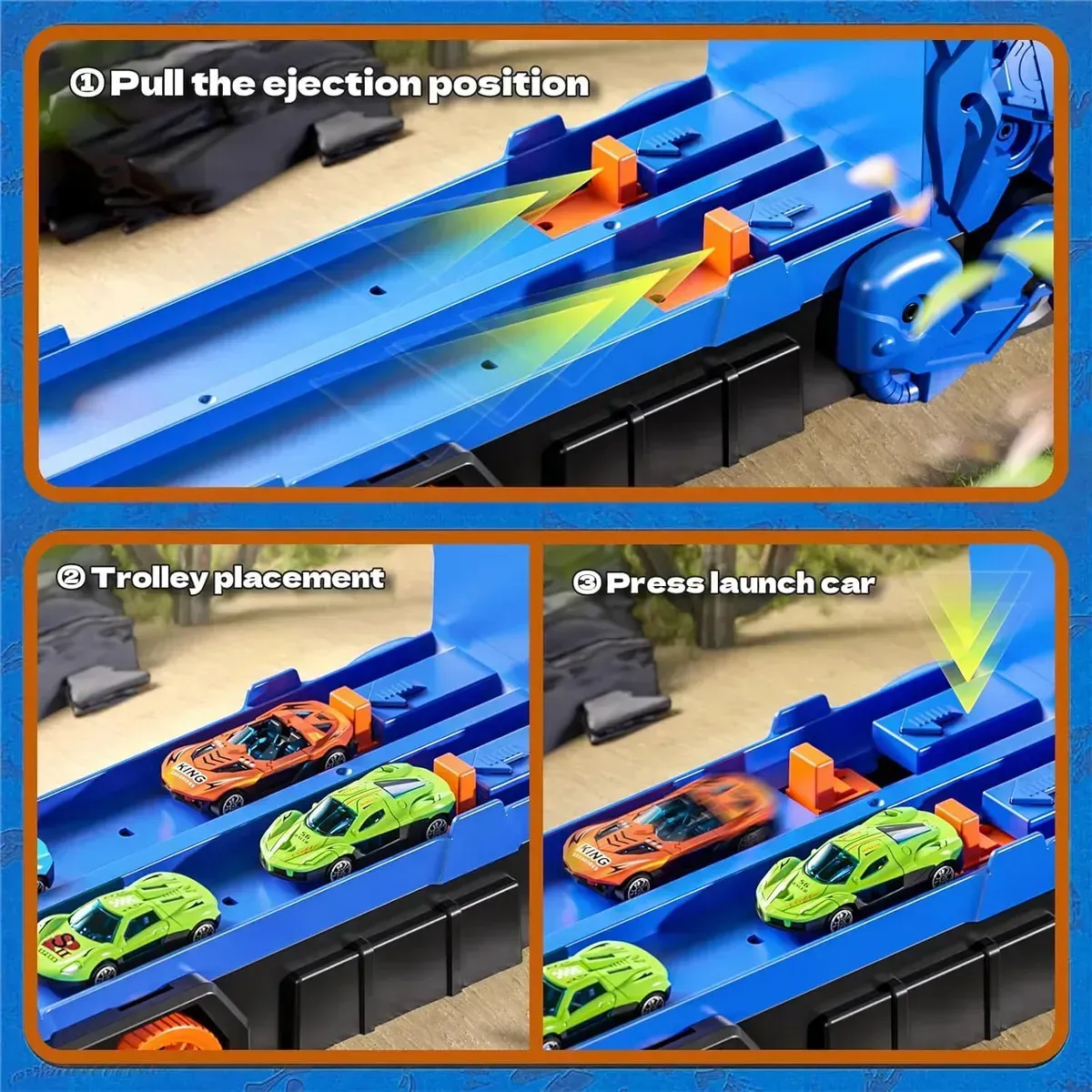 Caminhão Dinossauro Mibro para Brinquedos, Engole Carros Pequenos Hot Wheels — foto 7 de 8