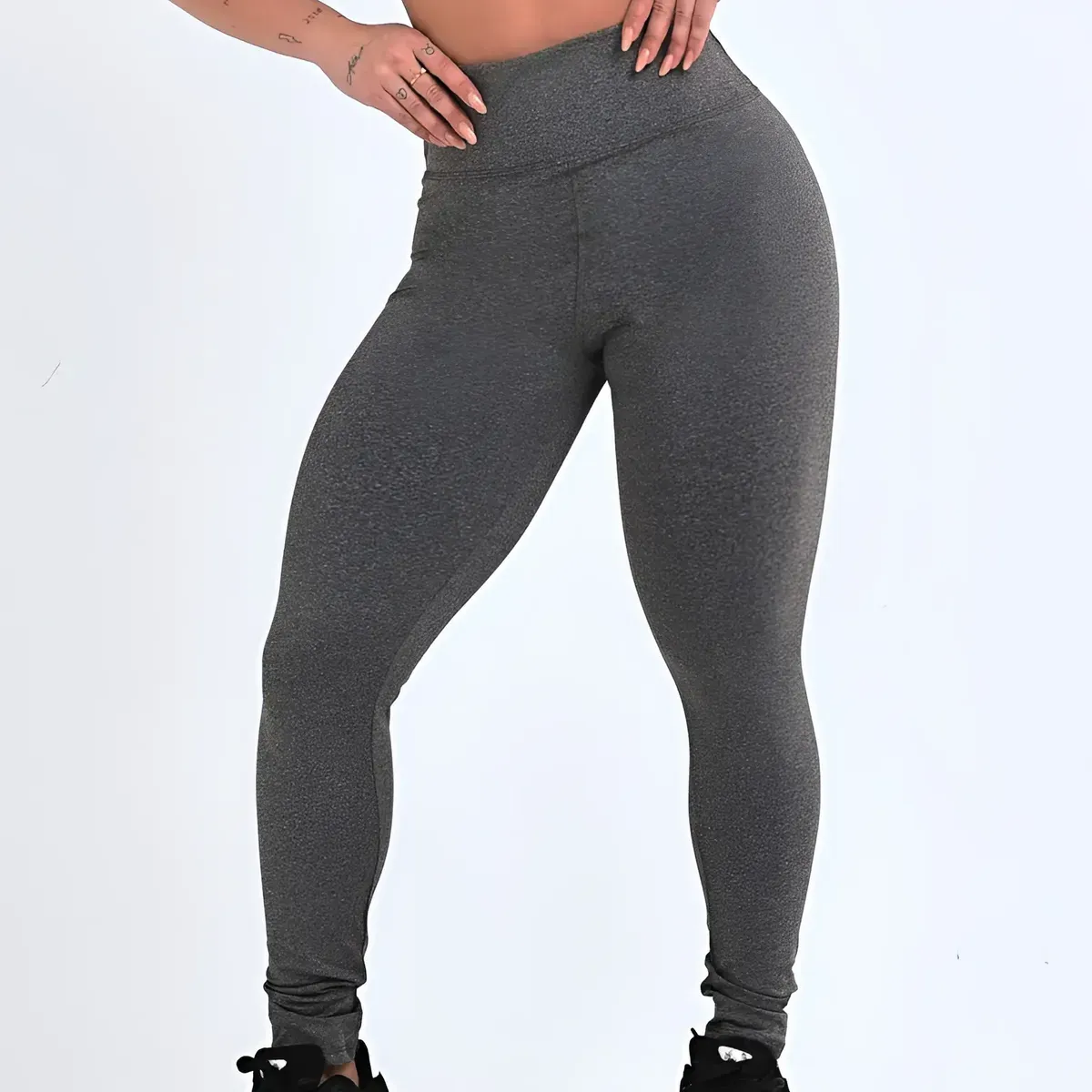 Calça Legging Leg Zero Transparência Cintura Alta Academia — foto 3 de 5
