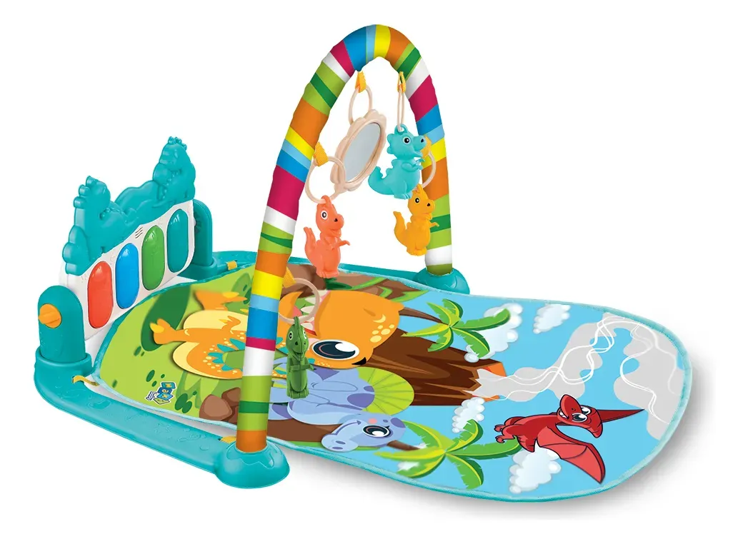 Tapete de Atividades Para Bebê Piano Play Funny Dino Maxi Baby — foto 6 de 7