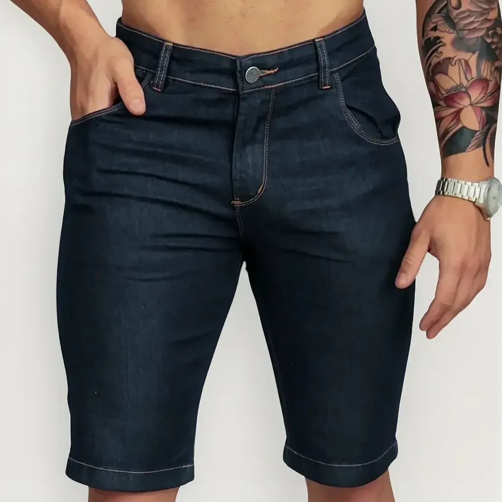 Bermudas Masculina Slim Com Lycra — foto 3 de 4