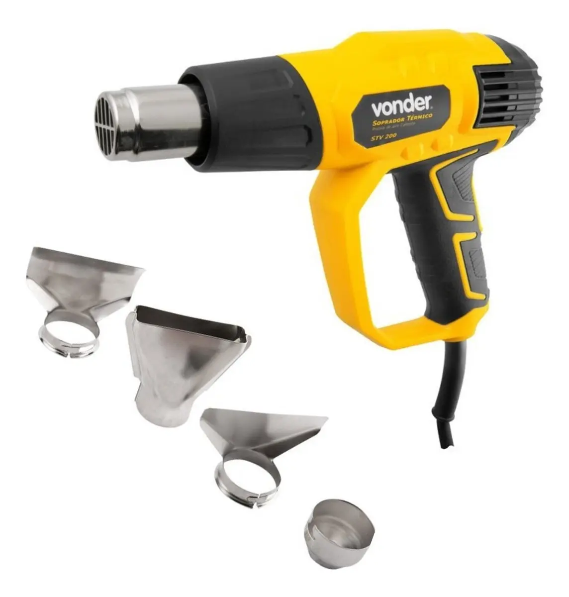 Soprador Térmico Pistola Vonder Ar Quente 3 Estágios 2000w Profissional Acessórios Voltagem — foto 3 de 8