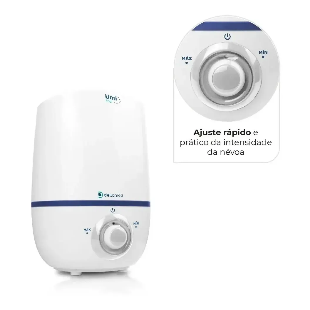 Umidificador De Ar Ultrassônico Umi Pop Health 2,3l Dellamed Cor Branco Bivolt — foto 5 de 7