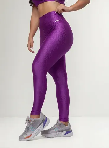 Legging Fitness Malha Trilobal Canelada  Feminina Academia